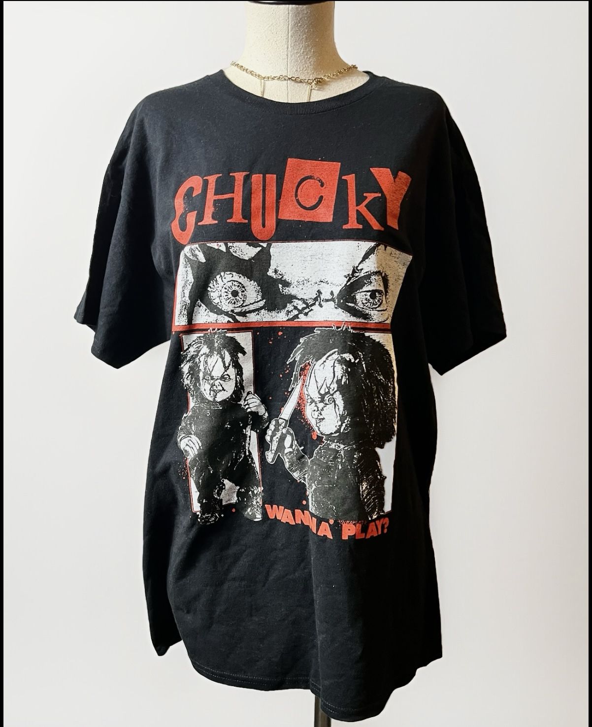 Universal City Studios “ Chucky Wanna Play” Unisex Graphic T- Shirt