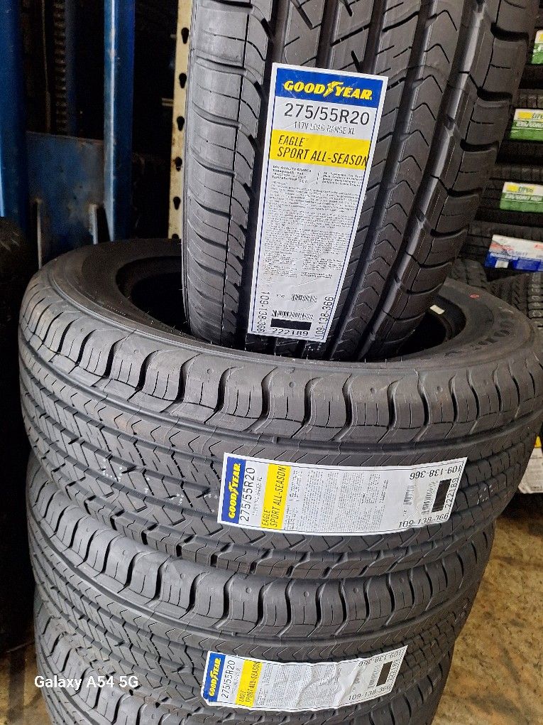 275/55/20/ $ 690 GOODYEAR  NEW FOUR TIRES