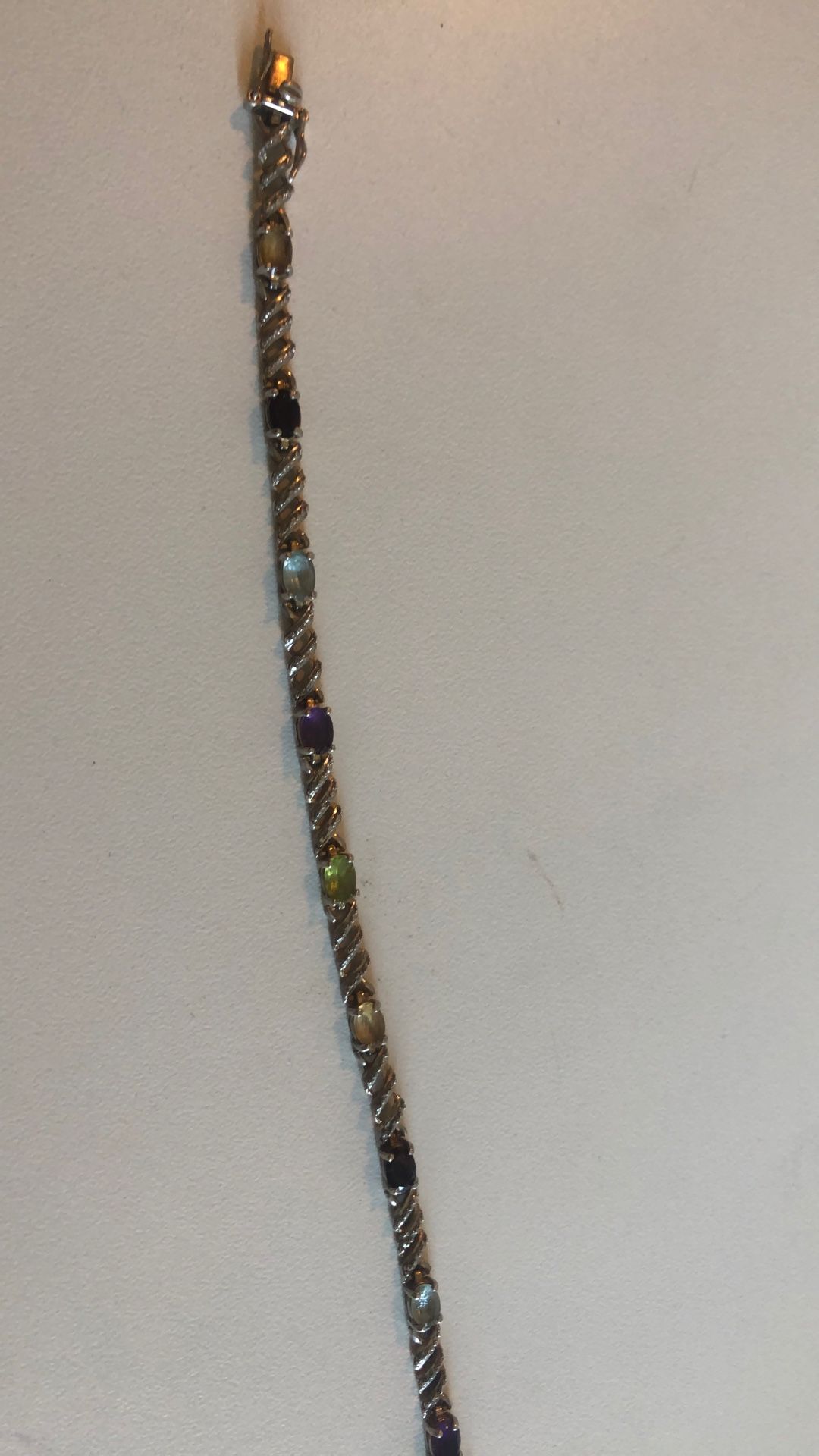 Girl S Bracelet Silver With Birth Stones