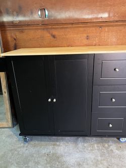 Kitchen Cabinet Cart With Wheels
