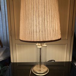 Vintage Triple Column Princess House Brass Buffet Lamp