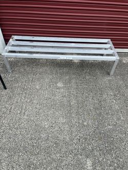 GSW 8-Inch High All Welded Aluminum Dunnage Racks with Plastic Feet, 48”L x 14”W x 8”H 