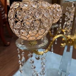 5- Arm Crystal Candle Holder - Candelabra Floor Stand