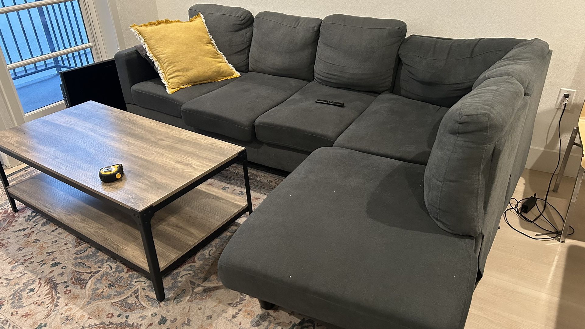 Blue Sectional Couch / sofa