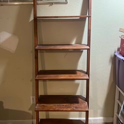 brown 5 row shelf 6ft 25in wide