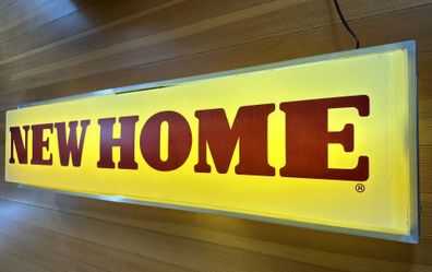 “NEW HOME” light-up vintage advertising sign as-is