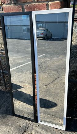 Full-Length Wall Mirrors Black and White