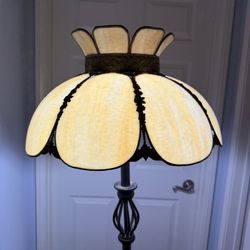  Vintage Slag Glass Floor Lamp