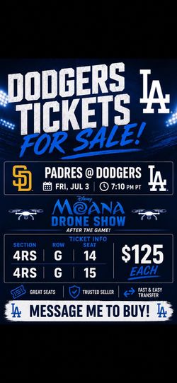 Dodger vs Padres Tickets
