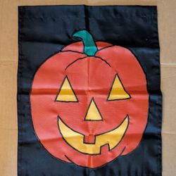 Flag Garden Decor Outdoors Halloween Pumpkin 16.5" x 13.5"