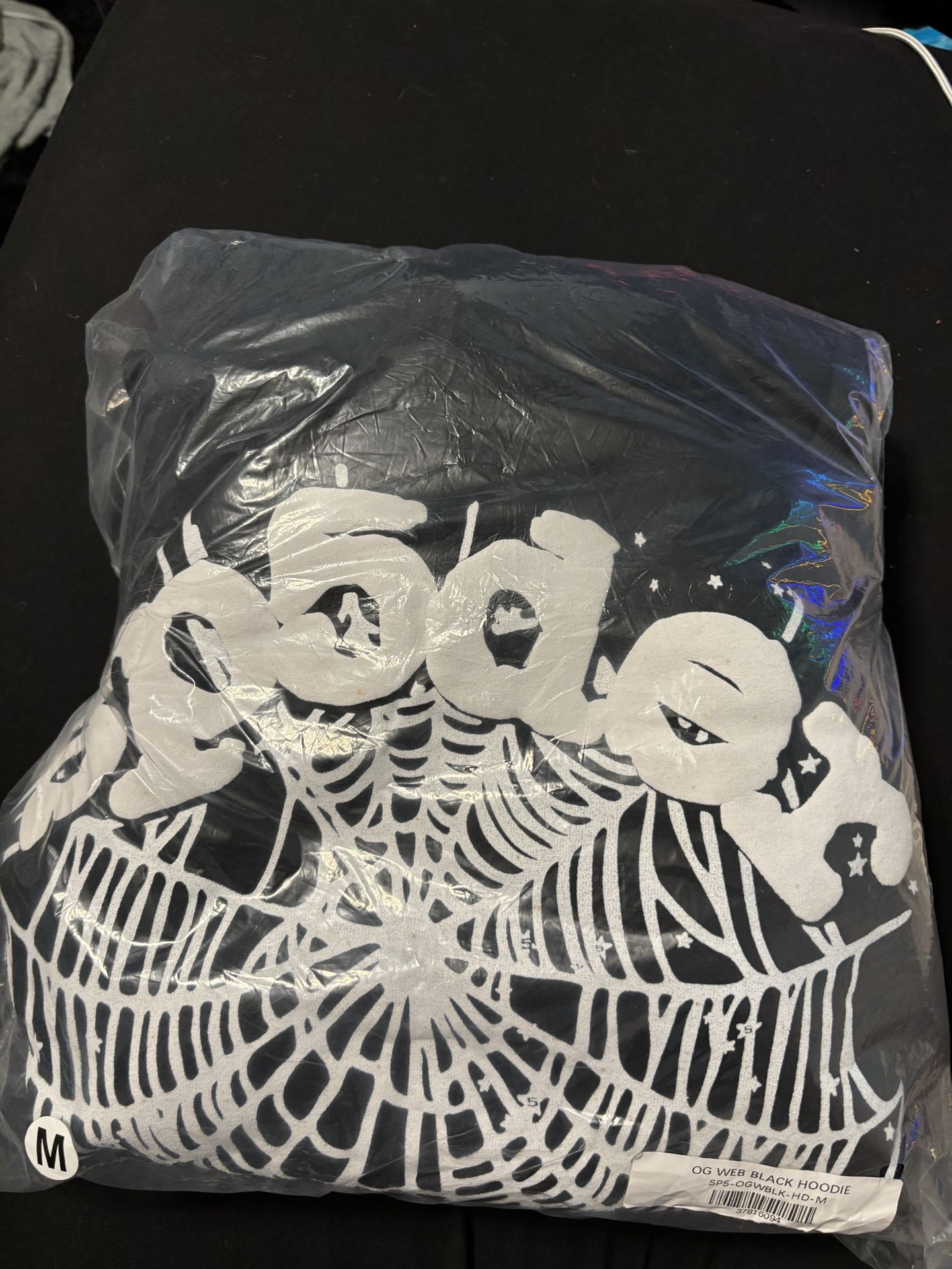 og web black sp5der hoodie Size medium