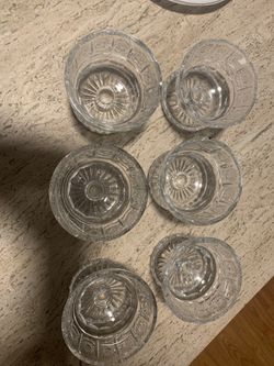 Set of 6 Bohemia ice cream bowls never used
