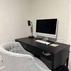 Black wood desk