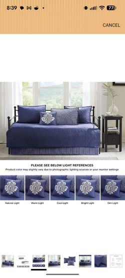 Madison Park Classic Cottage Cotton Daybed Cover Set, 6PC, 39"x75"
Double-Sided Stitching Design, All Season Bedding with Shams, Bed Skirt, Decorative