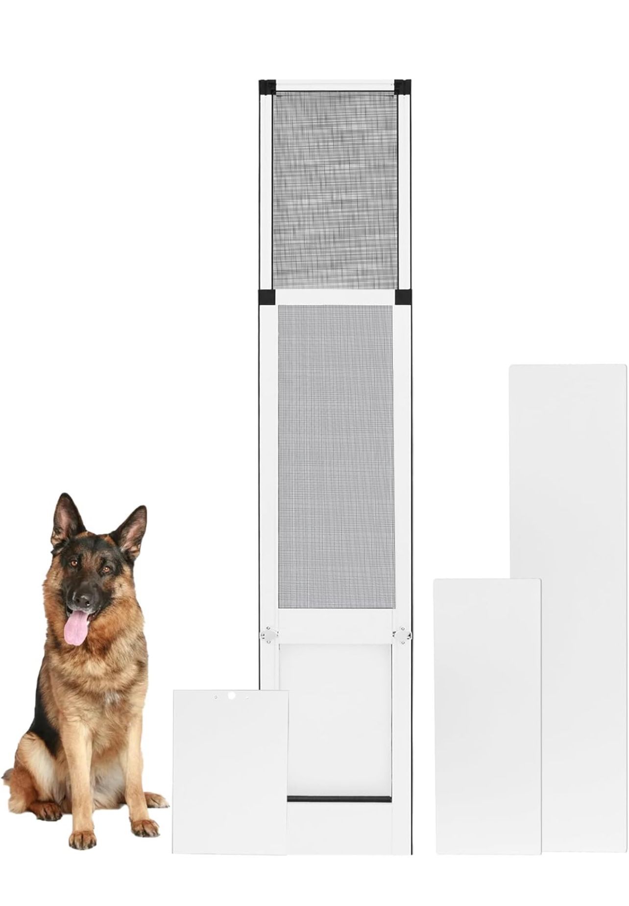 FANTREK Dog Door for Sliding Glass Door, Large Pet Door for Patio Slider
