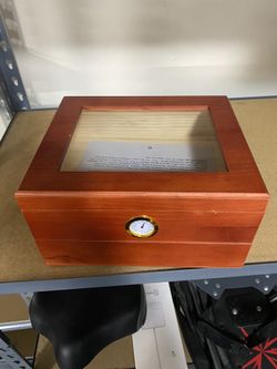 Cigars Glass Top Cigar Humidors - Humidor Cigar Box with Humidifier