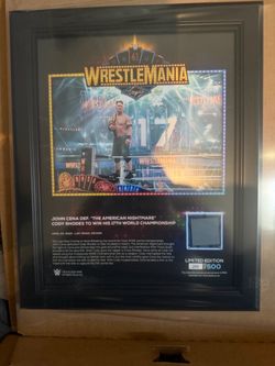John Cena WrestleMania 41 Framed Canvas Plaque (Limited Edition 257/500)