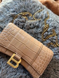 Authentic Balenciaga Hourglass Chain Wallet
