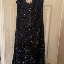 Black Party Dress Sequins- Fashion Nova
