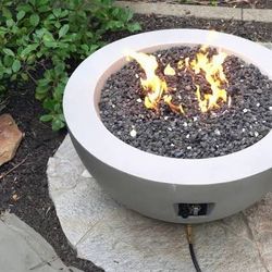 Faux Concrete Gas Fire Pit