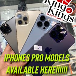 IPHONES PRO MODELS AVAILABLE HERE!!!!!!!!