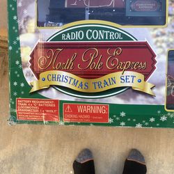 North Pole express Christmas train set with radio control