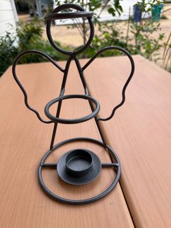 NewMetal Angel Tea Light Candle Holder (7.5” Tall)