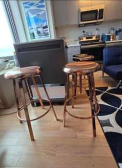 Set of 4 Copper Dekko Barstools