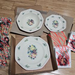 Avon Sweet Country Harvest  3 Plate Set Vintage NOS NIB RETIRED / **3 PLATES ONLY**
