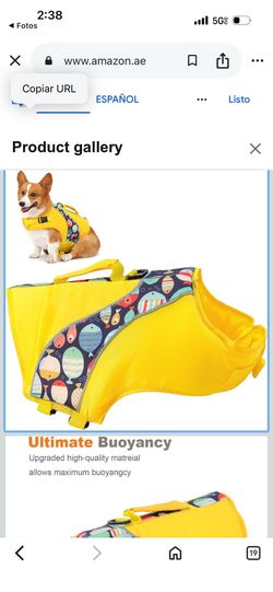og Life Jacket Dog Safety Vest with Superior Buoyancy and Rescue Handle for Small Medium Large Dogs Swimming Boating