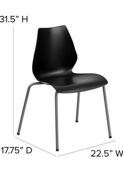 $125  Flash Furniture Hercules Black Stack Chair - Set of 5