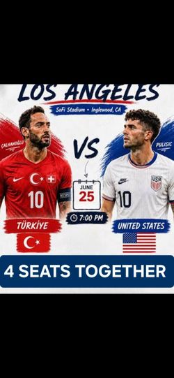USA vs Turkey | Row 1 | Section 202 | 4 Tickets Together