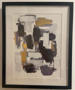 Abstract Art in Glass Case Frame - Pair (2)