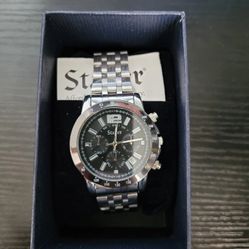Stauer jet setter 40 mm gorgeous in the box