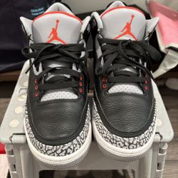 Nike Air Jordan Black Cement 3s Sz8 (2016) 