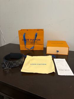 Louis Vuitton Damier Graphite LV Initiales Belt 40mm (Fits waist 30-34)