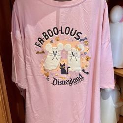 2025 adult Disney Parks Disneyland Mickey Ghost Pink T-shirt size XL