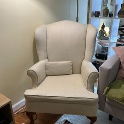 Antique Cream Colored Arm Chair