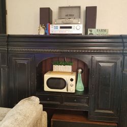 Beautiful Black Antique Finished Hutch 