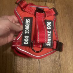 Red Service Dog Harness Vest XS Or S