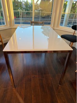 Glass dining table