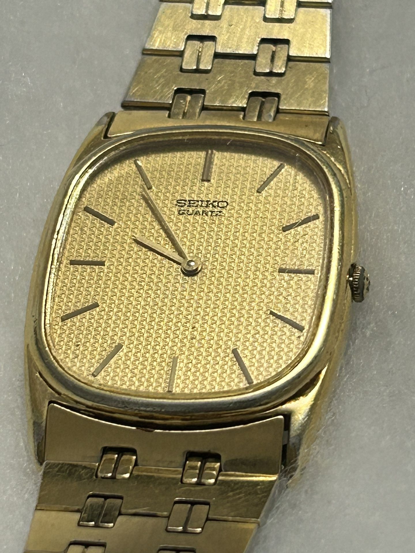 Vintage Seiko Tank Quartz Watch Original Bracelet