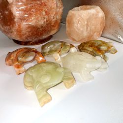 Calcite Frogs (Green Onyx Naturally Mined)