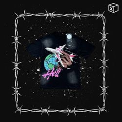 Men's And Women's Star "WORLDWIDE 2024" Black And Pink Graphic Tee