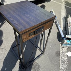Side table with outlet and usb ports