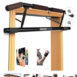 AmazeFan Pull Up Bar Doorway with Ergonomic Grip - Fitness Chin-Up Frame for Home Gym Exercise - Multi-Angle Grip - 2024 Upgrade Smart Hook (Fits Almo