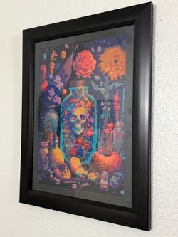 Framed Finished Diamond Painting– [Skull/Floral Designs]