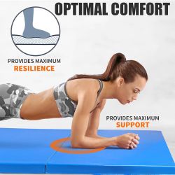 Upgraded Folding Exercise Mat, 2 Inch Thick Gymnastics Mat 3’x6’,4’x8’,4x10’,2'x8' with Carrying Handles for Yoga, MMA, Stretching, Core Wor