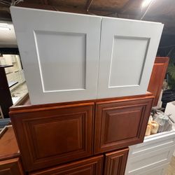 White and cherry Cabinet Doors