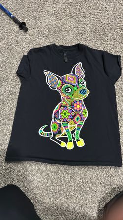 Black Graphic Chihuahua T-Shirt